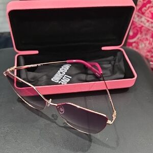 Love Moschino Rose Gold Aviator Sunglasses